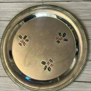 International Silver Christmas Serving Platter